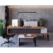AEA Moderne Bürogarnitur Schreibtisch Couchtisch Aktenschrank Kommode 4tlg.