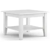 Lomadox Couchtisch, Massivholz in weiß BORMIO-163