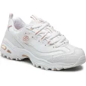 SKECHERS für Damen. 11931 D'Lites Fresh Start Schuhe weiß (38), Leder, Schnürsenkel, Lässig