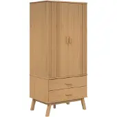 Syfax Kleiderschrank OLDEN Braun 76,5x53x172 cm Massivholz Kiefer