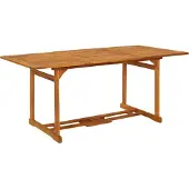 Syfax Garten-Esstisch 180x90x75 cm Massivholz Akazie