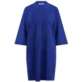 Peter Hahn Kleid V-Ausschnitt blau, 48