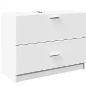 vidaXL Waschbeckenunterschrank Weiß 78x37x59 cm Holzwerkstoff