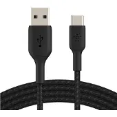Belkin USB-A auf USB-C Kabel geflochten, Schwarz, 2m, 15W