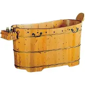 Xl Moebel Gmbh Freistehende Wellnesswanne Holzbadewanne Badewanne Entspannungsbad 120x62 cm