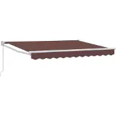 Syfax Manuelle Markise 3,5 x 2 m Braun 100% Polyester
