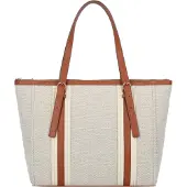 Fossil Shopper Schultertasche Carlie Tote Natural Brown beige