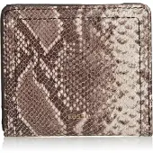 Fossil Leder Geldbörse Logan RFID Zip Clutch Python grau