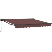 Syfax Manuelle Markise 3 x 2,5 m Braun 100% Polyester