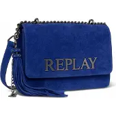 Replay Leder Umhängetasche Crossbody Bag Blue China blau