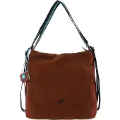 Gabs Leder Schultertasche Rucksack Aissa TG Momu Black Shoulder Bag Bruciato braun