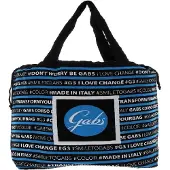 Gabs Leder Schultertasche Ivette TG Bull + Persiano Black Shoulder Bag Sasso creme