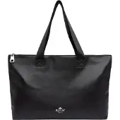 Replay Damen Shopper Handtasche Schwarz, geräumig für DIN A4, 42x30x7,5 cm