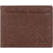 Fossil Leder Kartenhalter Neel Bifold With Flip ID Brown braun