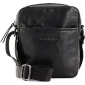 Bruno Banani Leder Umhängetasche Crossbody Bag Black schwarz