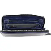 Esquire Geldbörse Piping Zip Around Wallet Black / Roy schwarz blau