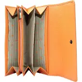 Esquire Leder Geldbörse Peru Ladies Purse Orange
