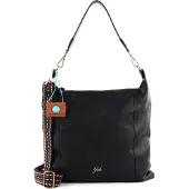 Gabs Leder Schultertasche Elide Genevieve Shoulder Bag Black schwarz