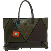 Gabs Leder Schultertasche Rioko Momu Sendai Black Shoulder Bag Verde Oliva olivgrün