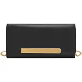 Fossil Geldbörse Umhängetasche Penrose Flap Wallet Crossbody Black schwarz