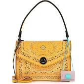 Gabs Leder Schultertasche Abendtasche Antonella TG Bandana Ruga Shoulder Bag Mango dunkelgelb
