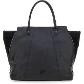 Gabs Leder Schultertasche Umhängetasche Ambra Caribu Crosta Black Shoulderbag Nero schwarz