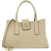 U.S. POLO ASSN. Leder Handtasche Umhängetasche Arlington Double Handle Bag Beige