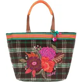 Oilily Schultertasche Sia Shopper Code Green bunt