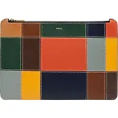 Fossil Handgelenktasche Utensilientasche Wristlet Brown Patchwork mehrfarbig