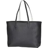 Lacoste Schultertasche Shopper Anna Zipped Shopping Bag Noir Farine schwarz