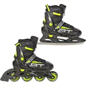 Raven 2in1 Inline Skates Profession Black/Lime 38-42 verstellbar