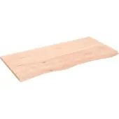 Syfax Waschtischplatte 100x50x2 cm Massivholz Unbehandelt