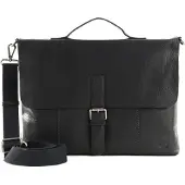 Saddler Businesstasche Umhängetasche mit Laptopfach Ålesund Computer Bag Black schwarz