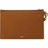 Fossil Handgelenktasche Utensilientasche Wristlet Saddle braun