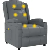 Syfax Massagesessel Anthrazit Kunstleder
