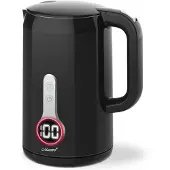 Maestro MR-025-BLACK, 1,7 l, 2200 W, Schwarz, Regelbare Temperatur, Wasserstandsanzeige, Drahtlos