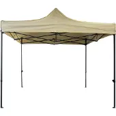 Rebecca Mobili Pavillon Aneto 3x3 m Polyester Metall Beige Schwarz Teilweise montiert