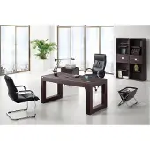 AEA Leder-Couchtisch in Holzoptik modern elegant