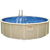 Interline Century Rund 3,60 m inkl. Zubehör, Gerahmter Pool, Erwachsener & Kind, Leiter, Beige, 253 kg