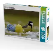 CALVENDO Kohlmeise mit Ostereier 1000 Teile Puzzle quer 640x480mm, Klapp Lutz; 7455271
