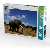 CALVENDO Elefantenherde in Afrika 1000 Teile Puzzle quer 640x480mm, Woyke Wibke; 7289543
