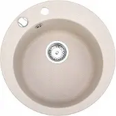 Sonstiges Küchenspüle Granit Spüle Einbauspüle Spülbecken Rund 49,5cm; Beige