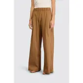 Semicouture für Damen. S6SK38 Braune Rowena-Hose (42), Lässig, Baumwolle