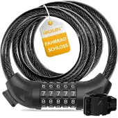 Sonstiges BOLEi Fahrradschloss mit Zahlencode 12mm 120CM Wasserdichtes Zahlenschloss