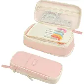 Sonstiges YOKUMA Federmäppchen rosa Schlampermäppchen Pencil Case groß für Mädchen Jungen