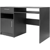 Masseno Schreibtisch ELISE 125x58x82 cm Bürotisch Computertisch, Graphitfarben