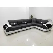 AEA Ledersofa L-Form Couch Wohnlandschaft Ecksofa Garnitur Design Modern Sofa USB
