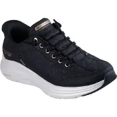 SKECHERS für Damen. 150413 Slip-Ins Sneaker: Contour Foam - Cozy Fit Golden Hour schwarz (40), Wohnung, Schnürsenkel, Lässig