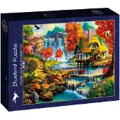 Blue Bird Puzzle Country House by the Water Fall - 1000 Teile