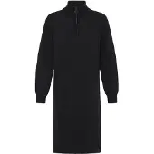 Oxmo Strickkleid "Strickkleid OXFsanva", Damen, Gr. M, N-Gr, schwarz, Obermaterial: 70% Baumwolle CO. 30% Polyester PES., Kleider Strickkleid